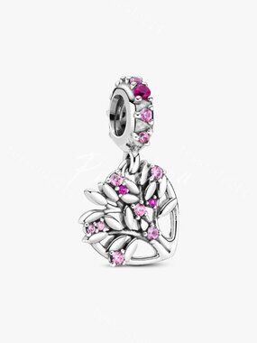 Pandora Pink Heart Family Tree Dangle Charm